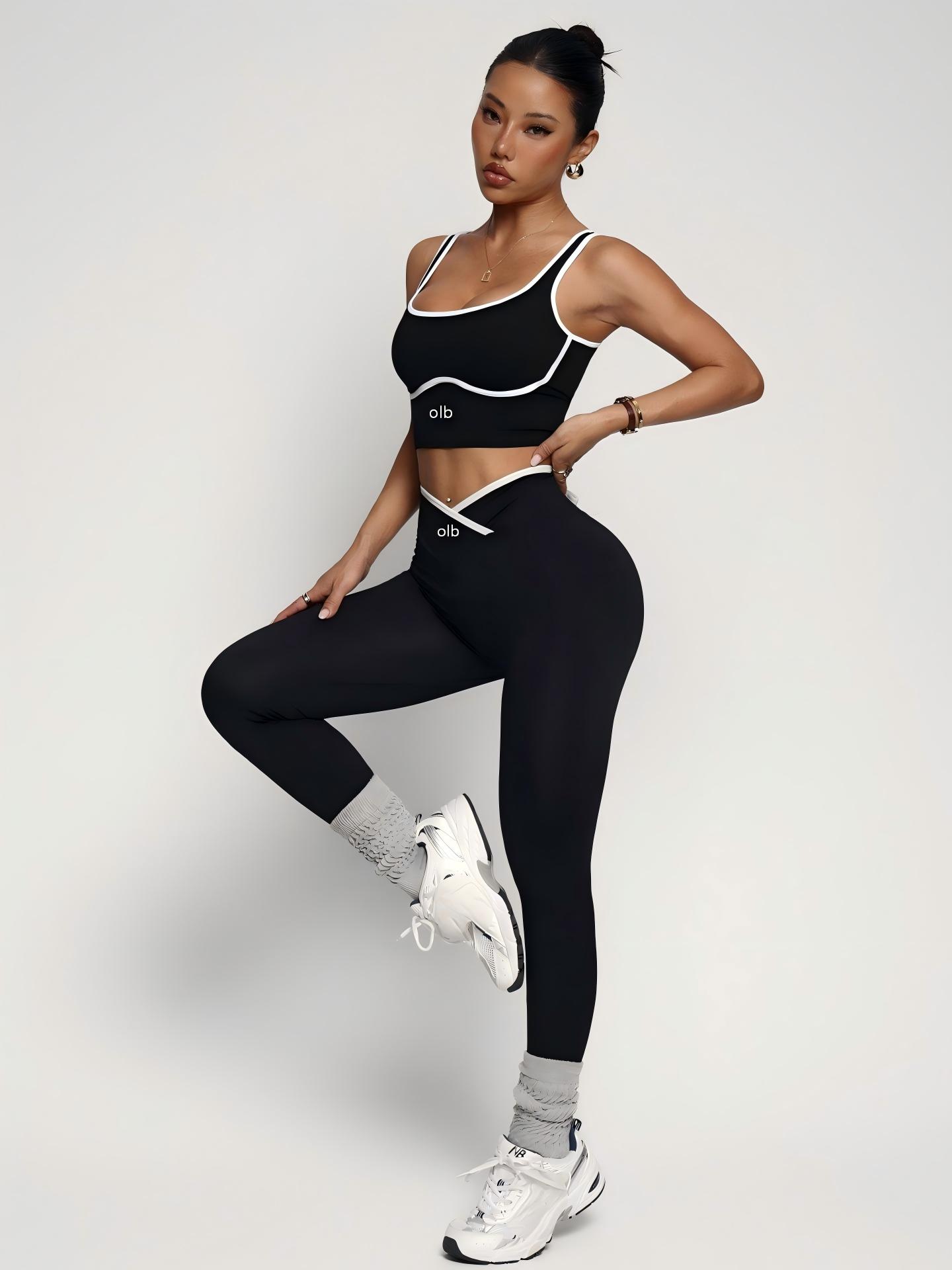 Sports Bra High Impact - 2-teiliger neuer Sport-BH, Weste, Hose, Fitnessanzug,