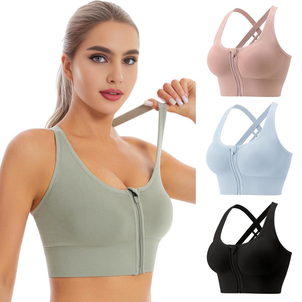 Sports Bra High Impact - Sport-BH mit Reißverschluss vorne, Racerback, hoher