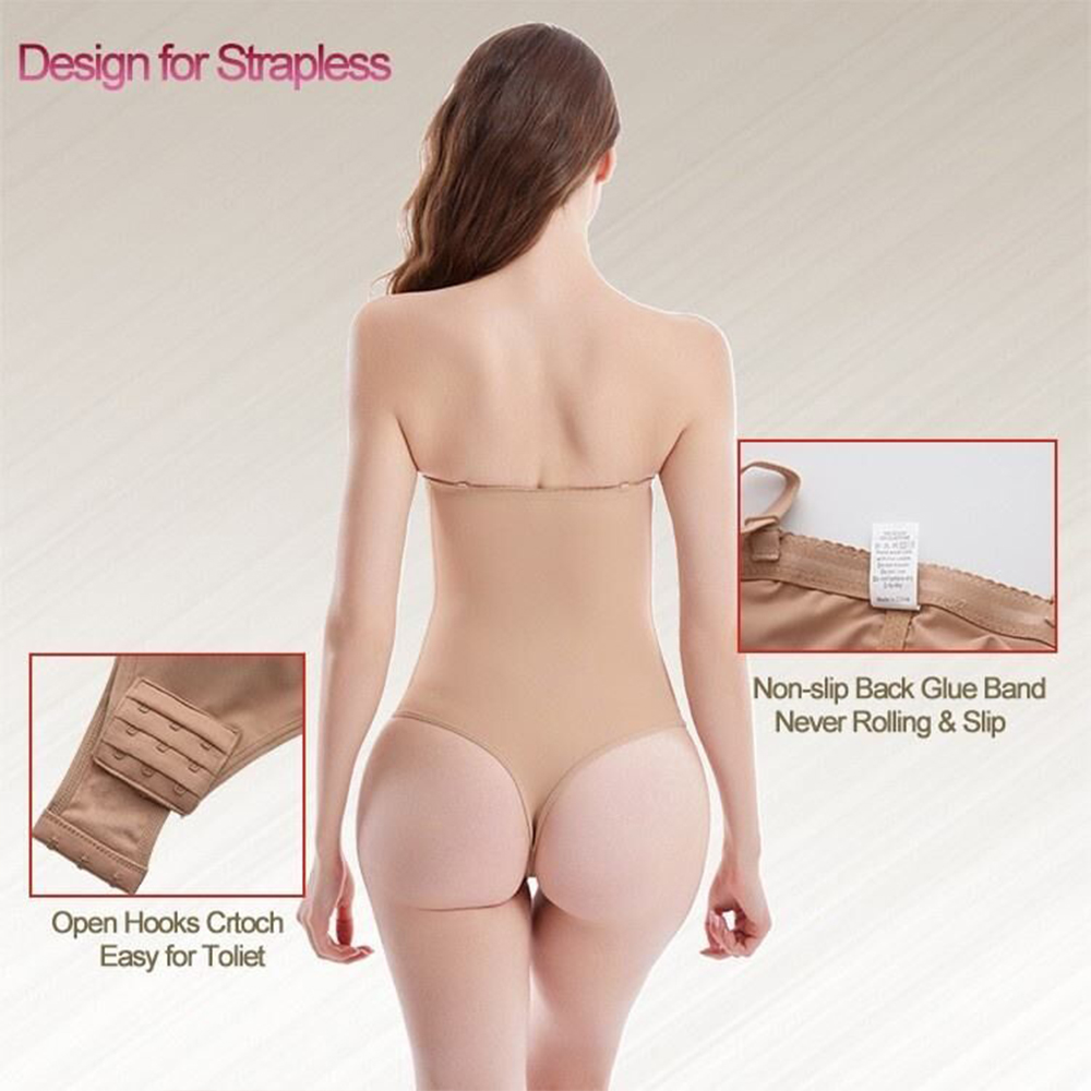 Trägerlose unsichtbare Bauchko – Shapewear Bodysuit Firm Bewertung und Preis